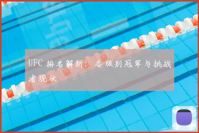 UFC 排名解析:各级别冠军与挑战者现状